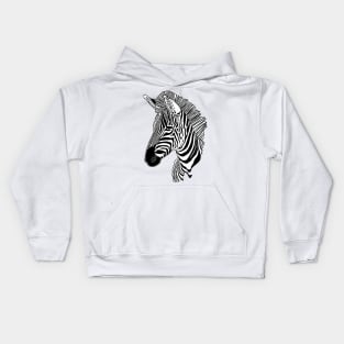 Zebra lines art #zebra #tshirt Kids Hoodie